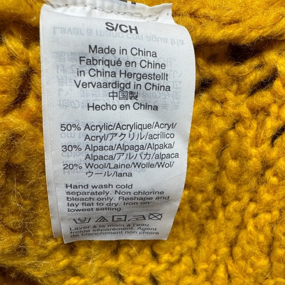 Madewell Windemere Pointelle Pullover Golden Sunset Mustard Yellow Sweater Small - Picture 16 of 16